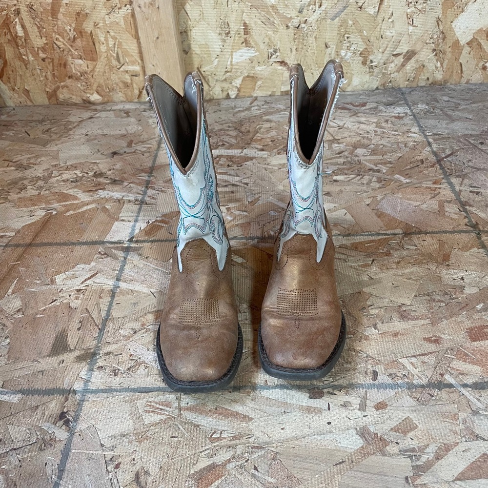 Roper Western Boots Square Toe Cowboy Unisex Youth 11